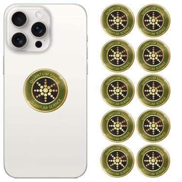 Imagem de Chip Bodywealth para celular, bloqueador de adesivos, neutraliza a proteção contra telefones celulares e dispositivos eletrônicos, tablets WiFi 5G, 10 peças, ouro