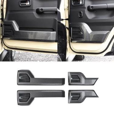 Imagem de Acabamento de capa de alto-falante estéreo para porta de carro, adequado para Suzuki Jimny 4 portas 2023 2024 2025, protetor de porta traseira para porta de carro, capa de borda lateral interna