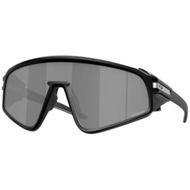 Imagem de Oakley Pacote de óculos de sol OO9404: OO 9404 940401 preto fosco/Prizm preto Policarbonato padrão e grande conjunto de acessórios de correia azul