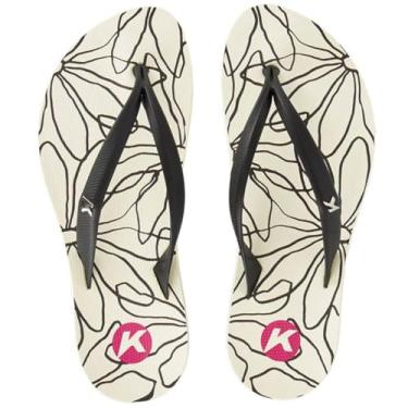 Imagem de Chinelo Kenner Ibiza Outiline Feminino - Preto e Branco - 36