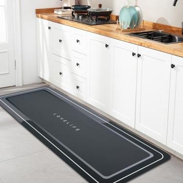 Imagem de YCTMALL Tapete de banho de borracha tapete absorvente de secagem rápida tapete antiderrapante fino tapete de banheiro seco instantâneo tapetes de banho mágicos para banheiro tapete de chão na frente