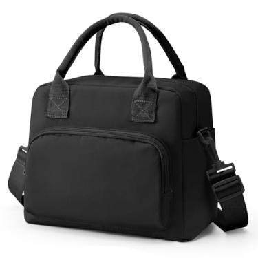 Imagem de Lancheira fofa para mulheres, lancheira com isolamento de veludo cotelê, lancheira feminina para trabalho, lancheira térmica reutilizável para viagens