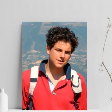 Imagem de Placa Decorativa São Carlo Acutis, MDF, 20x28cm