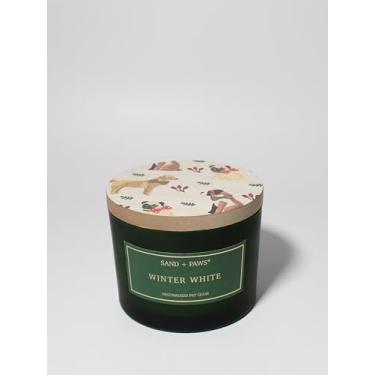 Imagem de Vela perfumada Sand + Paws – Branca de inverno – Aromas e tamanhos adicionais – Velas luxuosas para purificação de ar neutralizam odores de animais de estimação e melhoram a decoração da casa – 100%