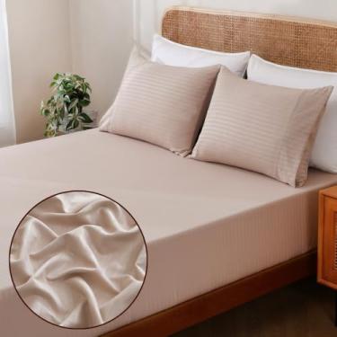 Imagem de Jogo de Lençol Queen 3 Peças Valencia Percal 300 Fios Hotelaria (Nude)