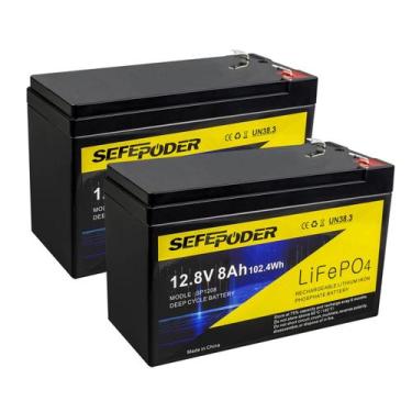 Imagem de Bateria de lítio SEFEPODER 12V 8Ah Lifepo4 Lifepo4 Lifepo4 Lifepo4