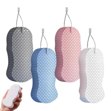 Imagem de Esponjas De Banho Para Duche - Esfoliante Corporal Para Duche,4 Unidades Produtos Limpeza Diária Homens Mulheres Crianças Rapazes Adultos Família Amigos