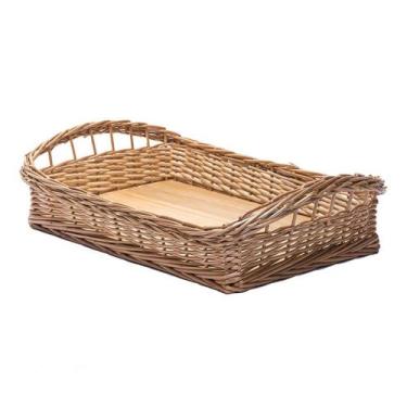 Imagem de Bandeja Cesta De Pães Média Ref322 Vime Padaria Retangular 10x32x50cm 