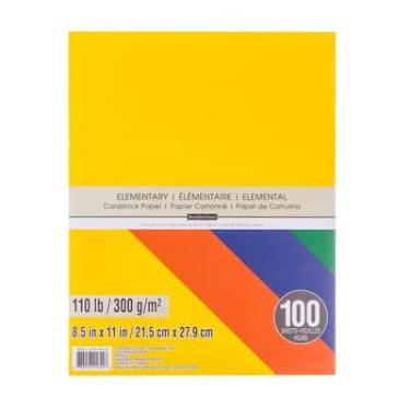 Imagem de 100 folhas de papel cartolina elementar 21,6 cm x 28 cm da Recollections - Papel sem ácido e lignina para álbuns, artes e artesanato - 1 pacote