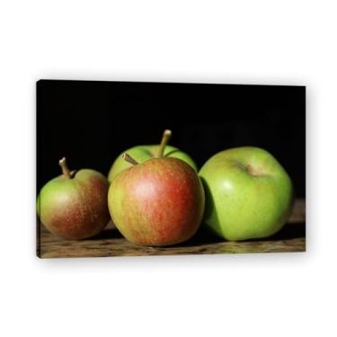 Imagem de Diferentes níveis de maturidade fruta sazonal e paisagem fotografada real arte em tela - decoração fresca para sala de estar e sala de jantar emoldurada 30 x 45 cm