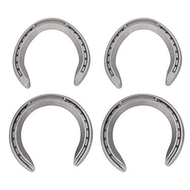 Imagem de Yosoo Health Gear 4pcs Kit de Ferradura de Liga de Alumínio de 4pcs para Passeios a Cavalo, Equipamentos de Ferramentas Equestres Resistentes a Roupas, Ideais (Tipo 5 (8,3 x 8,3 x 3,5in))