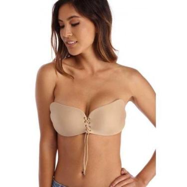 Imagem de Sutiã Adesivo Invisível Levanta Seio PUSH UP Com Amarração - BEGE - C(