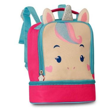 Imagem de Lancheira Térmica Dupla Clio Pets Unicórnio CP2655L, Rosa