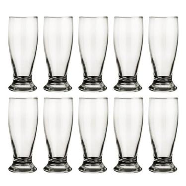Imagem de Jogo 10 Copos Vidro Transparente Munich 200ml Chopp Bar Nadir - NADIR 
