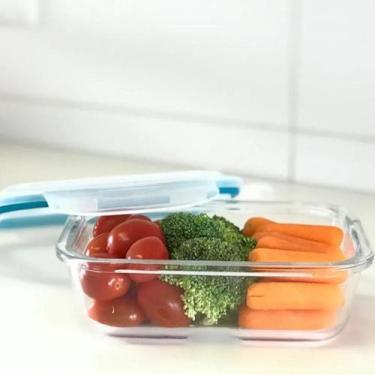 Imagem de Kit 24 Pote de Vidro Hermética 640ml Marmita Tampa 4 Travas - Casa Lin