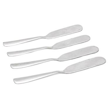 Imagem de Kit Com 4 Espátulas Para Manteiga Geleia Em Aço Inoxidável Resistente 