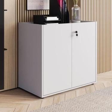 Imagem de Armário Baixo 80cm 2 Portas com Tampo Embutido F5 Office - F5 Office G