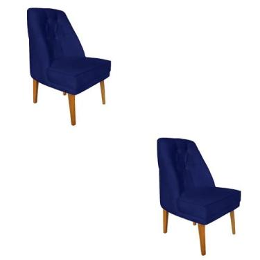 Imagem de Kit 2 Cadeiras Para Sala De Jantar Escritório Estofada Berlim Retro Su