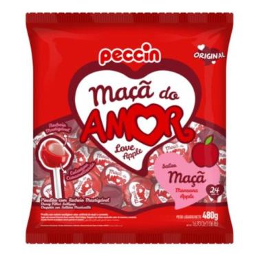 Imagem de Pirulito Maca Do Amor Recheado 480g - Peccin