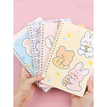 Imagem de Cadernetas Criativas e Fofas - Kit de 4 Cadernos com Desenhos de Animais para Bullet Journal, Anotações e Presente