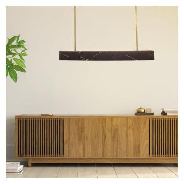 Imagem de Pendente Linear em Resina Bella Iluminação Preto