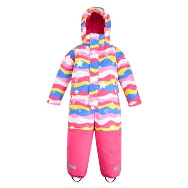 Imagem de Gogokids Roupa de neve infantil peça única para meninos e meninas, macacão infantil impermeável para neve de inverno para 3-9 anos