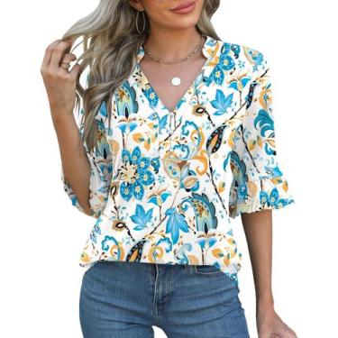 Imagem de Blusa feminina Rapbin, tamanho grande, camisetas elegantes com decote 