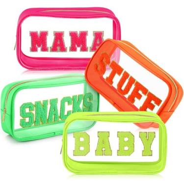 Imagem de Bolsa de higiene pessoal SilTriangle Mama and Baby, 4 peças com zíper