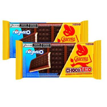 Imagem de Kit 2 Chocolate Garoto ChocoTrio Negresco 90g