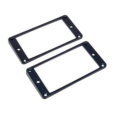 Imagem de Banworks Anéis Humbucker de plástico inclinado inferior curvado captador 3,5 x 6 mm moldura para guitarra elétrica Epiphone Les Paul estilo LP pacote com 2 JT/SYQG-19 preto
