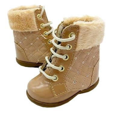 Imagem de Botinha Heloisa Sapatinho De Pelinho Nude Infantil Menina (Nude, BR, Bebê, Numérico, 19)