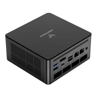 Imagem de MINISFORUM Mini PC UM890 Pro AMD Ryzen 9 8945HS (8C/16T, até 5,2GHz) 64GB DDR5 1TB PCIe4.0 SSD, 2xUSB4(PD 8K)|1xHDMI|1xDP Quatro Saídas, 2x RJ45, BT5.2 4xUSB3.2 AMD Radeon 780M Graphics Micro