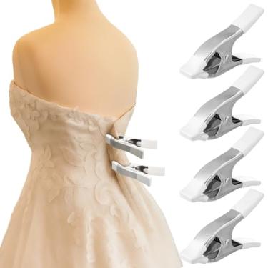 Imagem de LemonRoad Pacote com 4 clipes de vestido grampos de roupas para ajuste de manequim de costureira nupcial braçadeira fixa resistente fotógrafo de casamento designers de moda fabricantes de vestidos