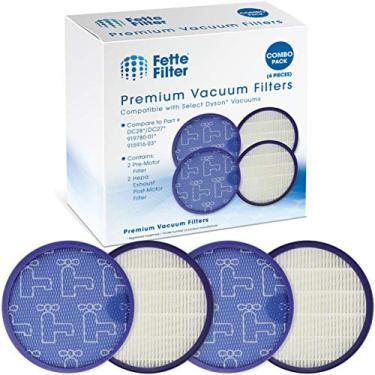 Imagem de Fette Filter - Filtro pré-motor e filtro HEPA pós-motor compatíveis com Dyson DC27, DC28. Compare com as peças # 915916-03 e 919780-01 (pacote com 2)