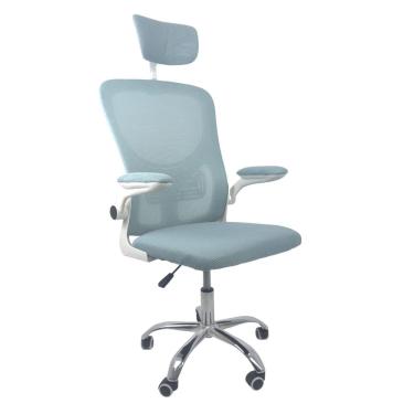 Imagem de Cadeira de Escritório Diretor Oficial Vegas com apoio Azul Branco