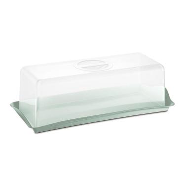 Imagem de Porta Pão Tampa Transparente Armazena E Conserva Uz Verde