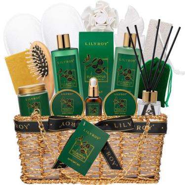 Imagem de Cesta de presente de spa Lily Roy de 18 peças com gel de banho e mais 