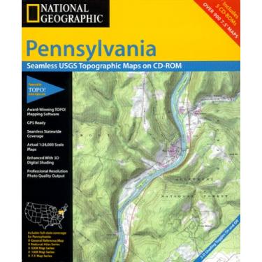 Imagem de National Geographic TOPO! CD-ROM de mapa da Pensilvânia (Windows)