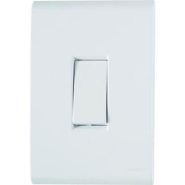 Imagem de Conjunto Liz Branco 4x2 com 1 Interruptor Bipolar de 10 Ampères e 250 Volts - 57170004 - TRAMONTINA
