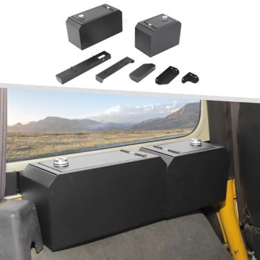 Imagem de Jimen Adequado para Jeep Wrangler TJ 1997-2006, compartimento de armazenamento com trava de porta-malas, cofre do lado do motorista