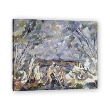 Imagem de Blend With The LinePaul Cézanne Canvas Art: Obra-prima pós-impressionista, decoração de casa 27 x 84 cm emoldurada