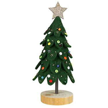 Imagem de HomArt Árvore de Natal deslumbrante, 25,4 cm de altura, verde