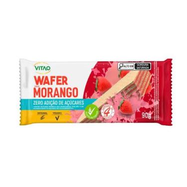 Imagem de Wafer Integral Morango Zero 90g - Vitao
