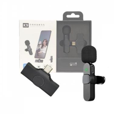 Imagem de Microfone Condensador de Lapela Wireless TIPO C sem Fio 2.4GHZ K9-TC -