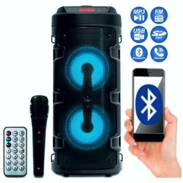 Imagem de Caixa De Som Portátil Bluetooth Rádio Fm Usb Sd Controle Remoto Torre 
