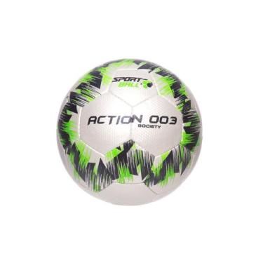 Imagem de Bola Futebol Society Costurada a Mão Sport Ball Action 003, Branco, Ve