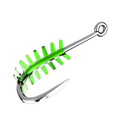 Imagem de Ganchos de pesca anzol de pesca 20 pçs/lote gancho de aço de alto carbono com anel de escavação biônico invisível grama aquática gancho farpado equipamento de pesca anzóis (tamanho: 11)