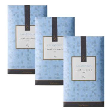 Imagem de Kit 3 Sachê Perfumado Via Aroma Guarda Roupa Closet Gavetas