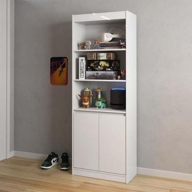 Imagem de Armário Multiuso Sala Escritório 2 Portas Encanto Patrimar Branco