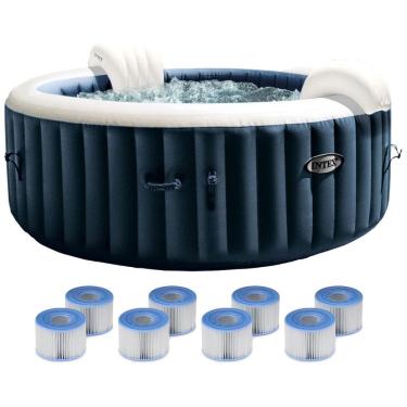 Imagem de Spa Inflável Hidromassagem para 2 Pessoas com Filtros de Substituição Intex 28429EP, Azul